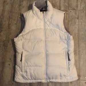 The North Face white down vest 700